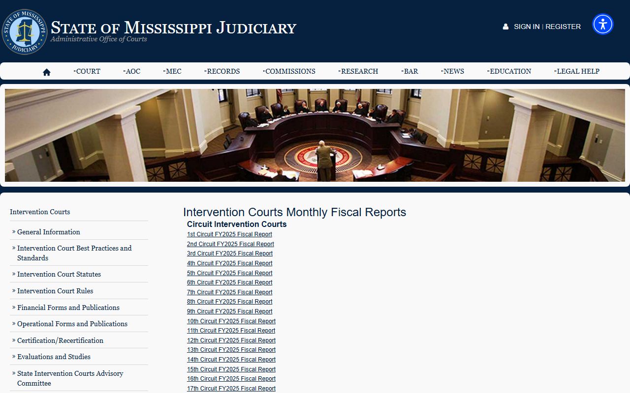 Clarke County criminal court records and Mississippi intervention court reporting