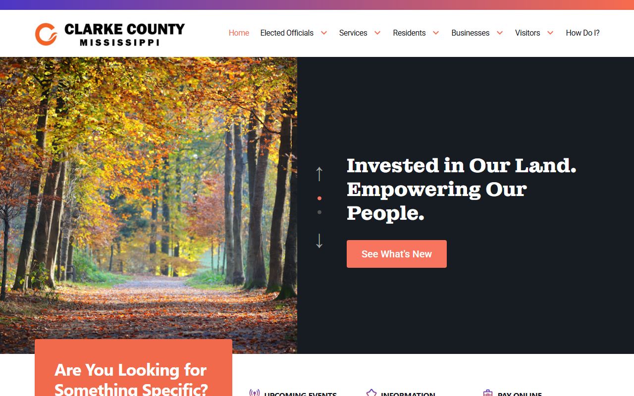 Clarke County official homepage with court record links