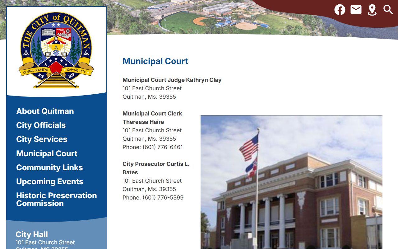 Clarke County traffic court records resource for the Quitman Municipal Court